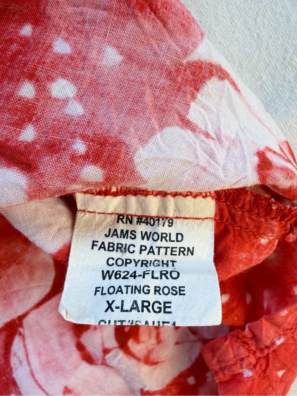 Vintage 1990’s Jams World Floating Rose Short Sleeve Blouse Made In Hawaii XL - Picture 3 of 9